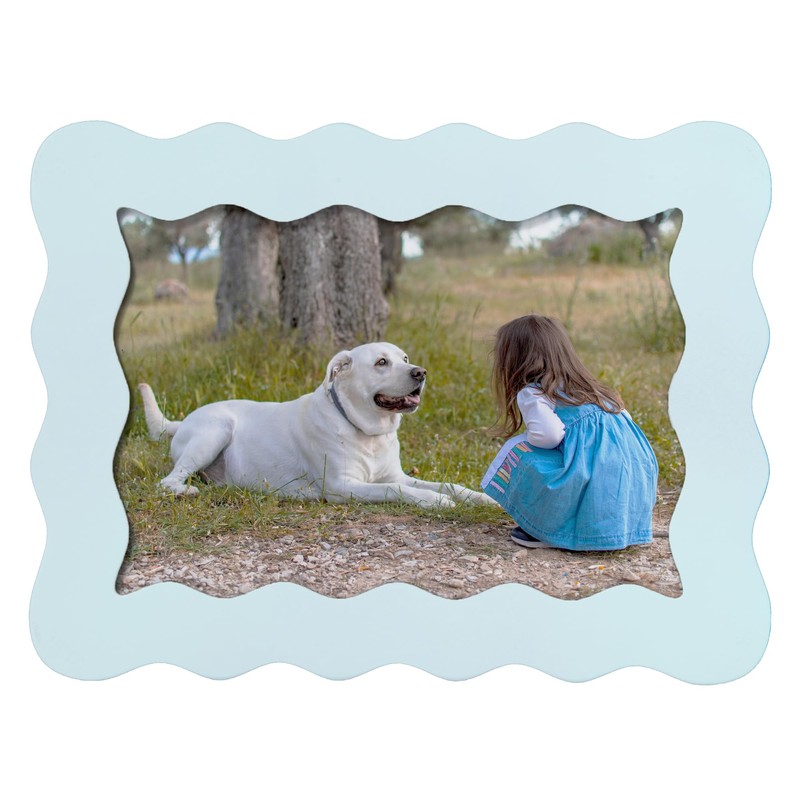 5x7 Cute Picture Frame, Wavy Curved Photo Frame with 4x6