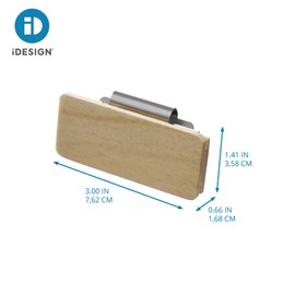 iDesign Wood Clip-On Labels for Storage Bins, Set of 3, The Rosanna Pansino Collection – 3.25” L x 2.5” W x 2.5” H, Natural