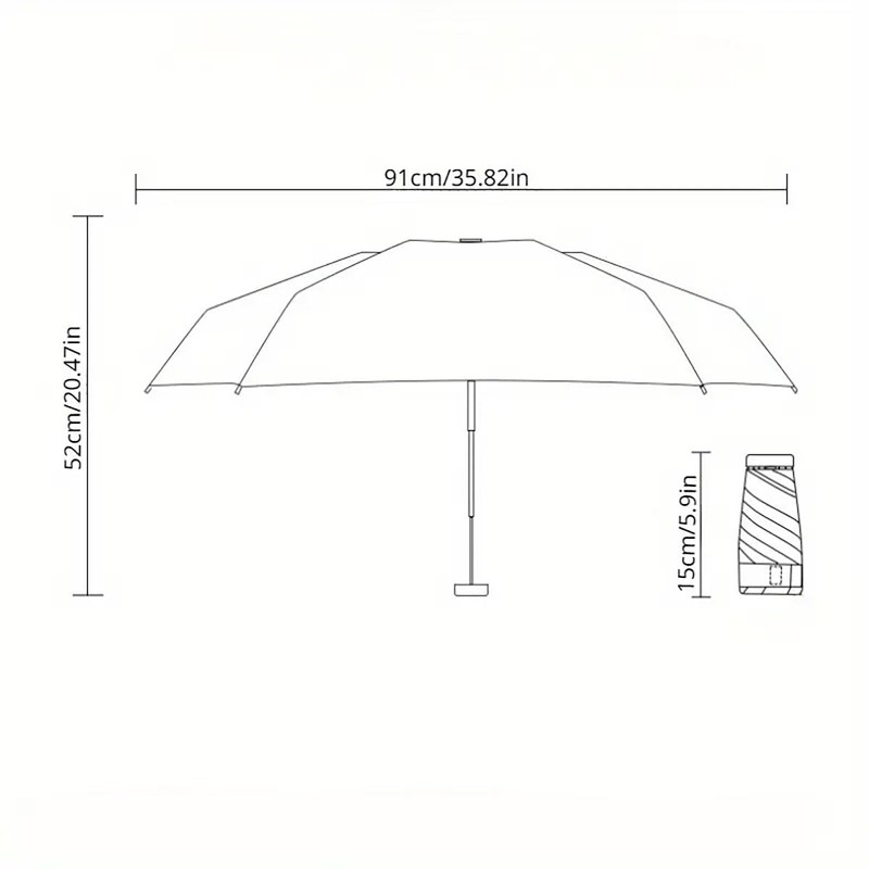 AIMALL Dual-Use Compact Umbrella – UPF50+ Protection, Windproof Design, Portable