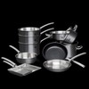 PIAZZA 110814 Frying Pan Stainless Steel 3-Ply with 2 Handles