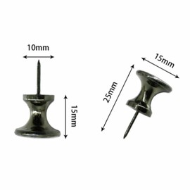 Metal 35Pcs Jumbo Push Pins, Large Push Pins for Cork Board Big Black Thumb Tacks for Wall Hangings Office Home Classroom Decoration 0.98 Inch