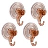 Strong Suction Cup Hooks, Vacuum, 4 Pieces, Load Capacity 6.6