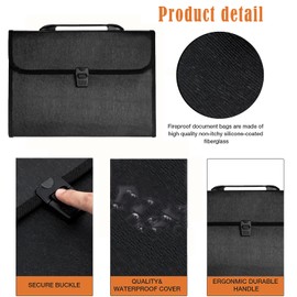 Document Folder, A4 Expanding Folder, 12 Compartments, Large Capacity Sorting Folder, File Organiser with Buckle, Portable Expandable Organiser with Labels, for Office, School, Home