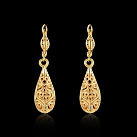 Rockyu Jewelry Brand, Popular, Women's Earrings, Hoop Silver, Swaying, Simple, Fashion Accessory (Water Drop)