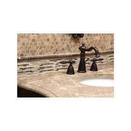 Emperador Bamboo Blend Ultra Thin Marble Tile