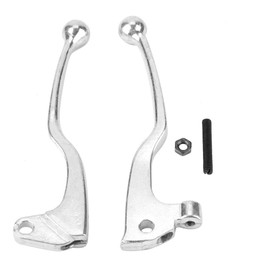 KIMISS 1 Pair of Clutch Brake Lever Handles for Bike Motorcycle Brake Handle Pitbike Clutch and Brake Lever Motorcycle Clutch Brake Lever Handle for YZ80 YZ125 TW200 Silver