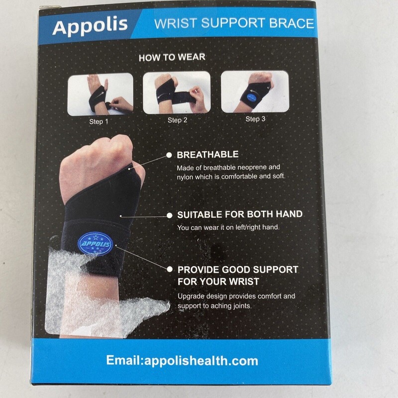 appolis Wrist Support Brace Wrap Left or Right Breathable Adjustable