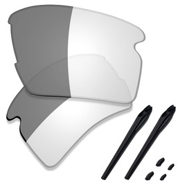 Saucer Premium Replacement Lenses & Rubber Kits for Oakley Flak 2.0 XL OO9188 Sunglasses, (High Defense - Photochromic Activated), One Size, High Defense - Photochromic Activated