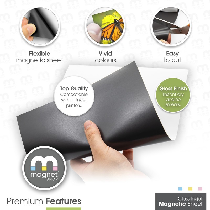 TMS A4 Size Glossy Magnetic Photo Paper for Home and