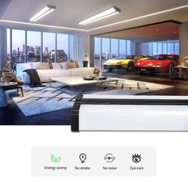 FAITHSAIL 4FT 50W Led Wraparound Light, 5500LM Utility Light Fixture for Wrokshop, 4FT 5000K Led Shop Light Fixtures Ceiling Mount, Replacement of Fluorescent, 4Pack