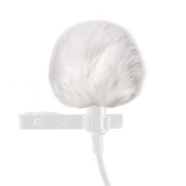 keepdrum WS05-WH Mini Fur Wind Shield Small for Lavalier Microphones White