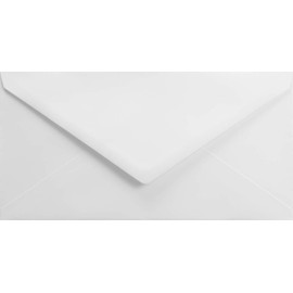 Netuno Pack of 100 White Envelopes DIN Long 110 x 220 mm 120 g Splendorgel Extra White Long Envelopes White Pointed Flap for Wedding Christmas Easter Birthday Greeting Cards Invitations Envelopes