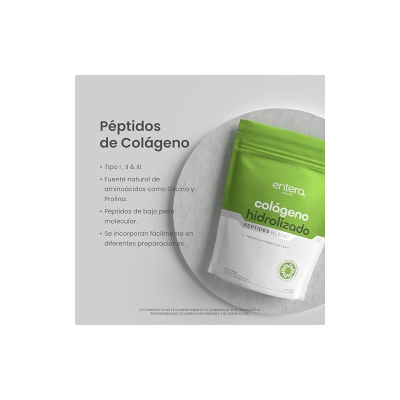 Entera | Colágeno Hidrolizado 300 g en Polvo | Péptidos