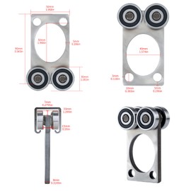 Fuperoo 4 Wheel Trolley Assembly Rollers.Bearing Trolley Assembly.The top of The Trolley has Room for Set Screws, Allowing The use of a 1-5/8" high Strut Channel