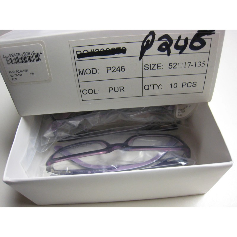 Phoebe Couture Eyeglass Frames P246 PURPLE 52-17-135 With Case New