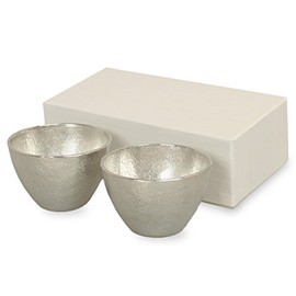 Tin Guinomi, Nousaku Inokuchi, 100% Real Tin, Set of 2, Tin