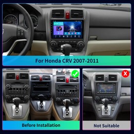 4GB+32GB Android 13 Car Stereo Radio Upgrade for Honda CRV 2007-2011,9.2 Inch Touch Screen Car Radio with Wireless Carplay Android Auto,WiFi,GPS,FM/RDS, 48EQ Radio SWC+1080P Rear Camera