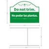 Do Not Trim Sign,Bilingual Plant Sign in English and Spanish,