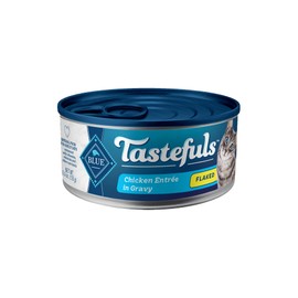 Blue Buffalo Tastefuls Natural Flaked Wet Cat Food, Chicken Entrée in Gravy 5.5-oz cans (Pack of 24)