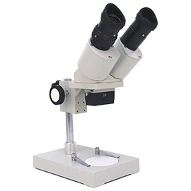 Parco Scientific Binocular Stereo Microscope, 3X Objective, Paired 10X WF Eyepiece, 30X Magnification, Post-Mounted Stand, Ambient Illumination