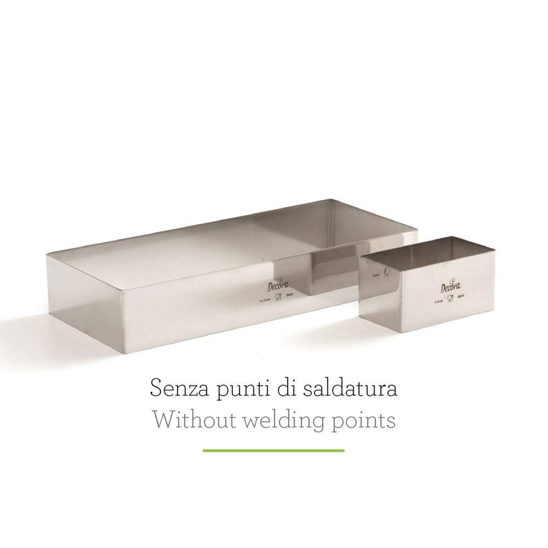 DECORA 0063763 TORTENRING RECHTECKIG AUS Edelstahl 26X11X4,5H cm
