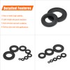 HELIFOUNER 600 Pieces 8 Sizes Black Nylon Flat Washers Assortment