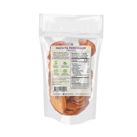 Fruit for Thought Dried Persimmons | Dried Fruit Snack Packs | At Home, Work, or On The Go | Unsweetened Hachiya Persimmon | 12 Ounce Bags Pack of 2