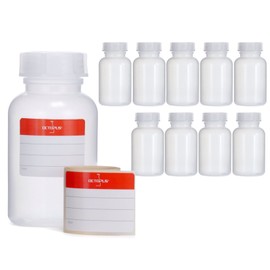 Parent Transparent Wide-Neck Bottles with Transparent Lids, 10 X, 250 ml