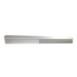 Swedish Crown Professional Hair Cutting Comb Aluminium Comb 17.3 cm (Antistatic) Metal Comb Fine + Wide Teeth (2265 A)