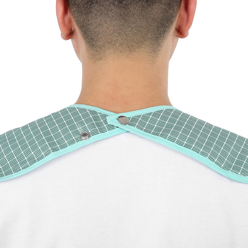 Adult Waterproof Mealtime Bib Double Layer Elder Dinning Clothes Protector