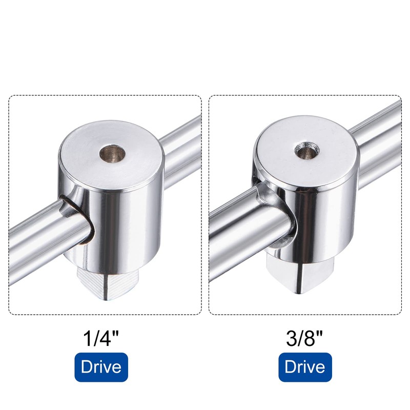 sourcing map 1/4" and 3/8" Drive Sliding Wrench Breaker Bar