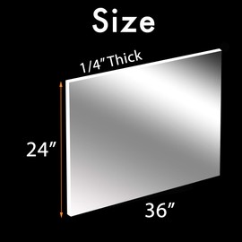 CALPALMY (2-Pack) 24 x 36 Clear Acrylic Sheet Plexiglass 1/4” Thick; Use for Craft Projects, Signs, Display Cases, Sneeze Guard and More; Cut with Cricut, Engraver, Power Saw or Hand Tools