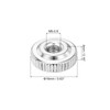 sourcing map 5Pcs M5 Knurled Thumb Nuts, Carbon Steel Round
