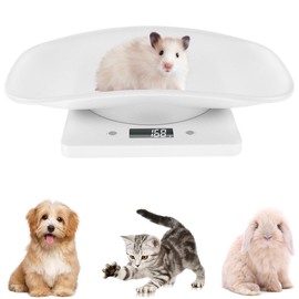 Digital Pet Scale 10kg/1g High Precision Small Pet Cat Weighing Scale Lightweight Portable Kitchen Digital Scale g/ml/oz/lb.oz for Puppy Kittens Small Pet Fruit
