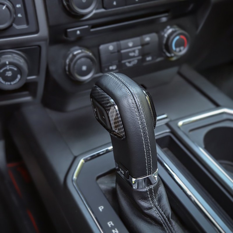 Voodonala Carbon Fiber Black Gear Shifter Head Deacorative Trim for