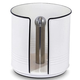 Paper Towel Holder - Farmhouse Countertop Dispenser Non-Slip Base for Kitchen & Bathroom (White Paper Towel Holder)