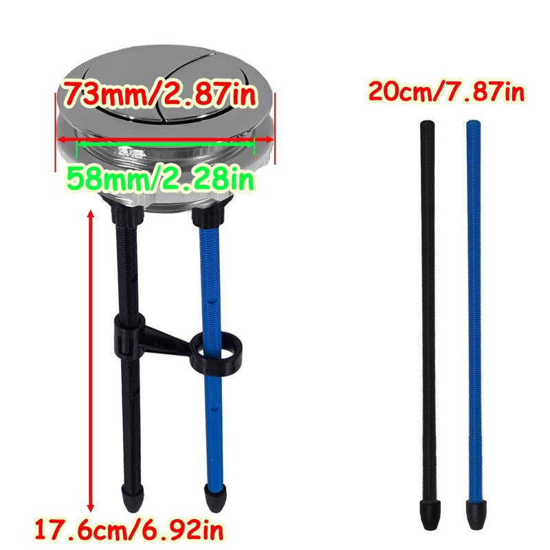 58mm Toilet Push Button,Toilet Button Dual Push,Flushing Toilet Button Toilet