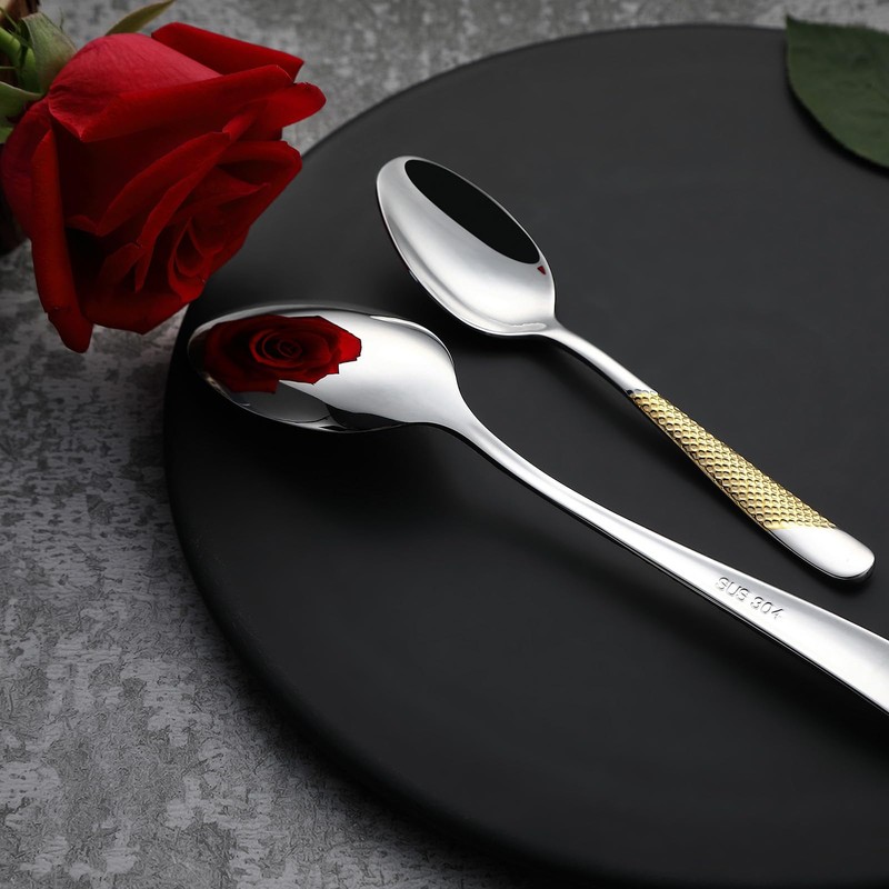 CADYSS Premium Silverware Set 20 Pieces - Flatware Set Gilding