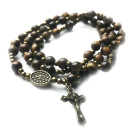 Tiger Eye Stone Catholic Rosary Bracelet for Women - Rosary Beads - Catholic Gifts - Rosarios Catolicos, Adjustable, Stone