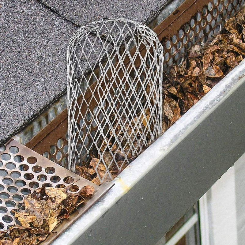 5 Pack Down Pipe Filter, Gutter Guard Strainer, Mesh Gutter