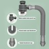 QruiLanTu Double Sink Drain Kit Expandable Flexible 1 1/2 Inch