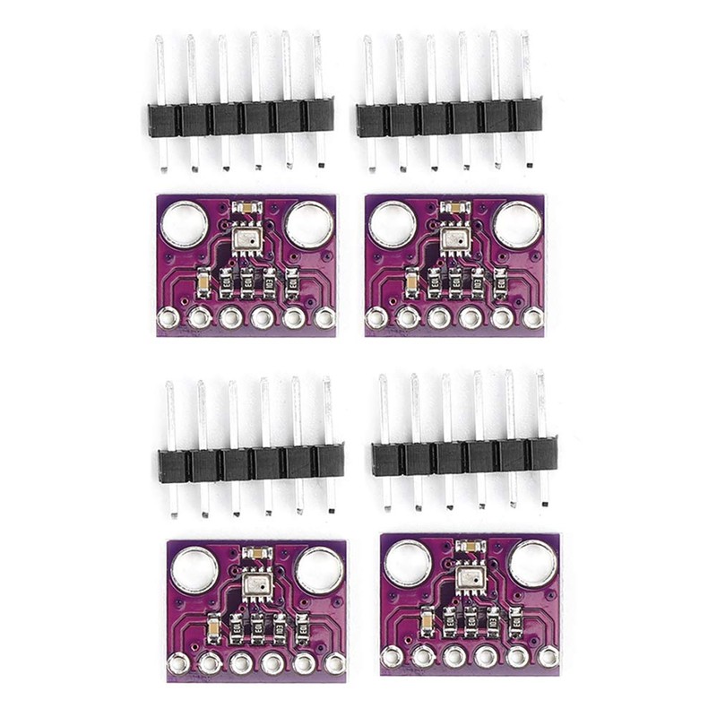 4 Pieces Temperature Sensor Board, GY-BMP280-3.3 Humidity Sensor 300-1100 HPa