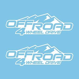 Autodomy 4x4 Off Road 4 Wheel Drive Sticker Pack of 2 | 4x4 Stickers for Car 20 x 6.5 cm | Sticker Car Tuning Resistant to Rain and Sun (Women)