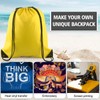 PLULON 2Pcs Drawstring Bags Bulk Yellow Drawstring Backpack String Backpack