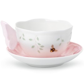 Lenox 806723 Butterfly Meadow Figural Pink Cup & Saucer