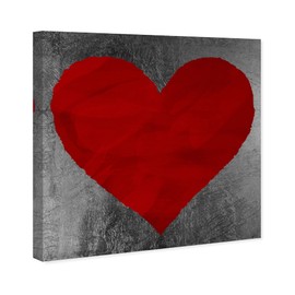 The Oliver Gal Artist Co. Fashion and Glam Wall Art Canvas Prints Hearts Forever in Love Home Décor, 12x12