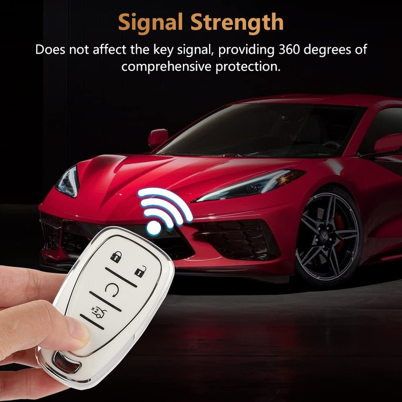 LECART TPU Smart Key Case for Chevy Equinox Accessories Malibu