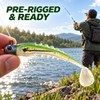 T-Tail Jig Head Soft Fishing Lure with Barbed Hook, Sinking