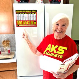 Kitchen Measurement Conversion Chart Magnet - Extra Large Easy to Read Magnetic Kitchen Decor - Weight, Liquid, Temperature Recipe Measuring Tool - Cooking, Cookbook & Baking Accessories Fridge Magnet