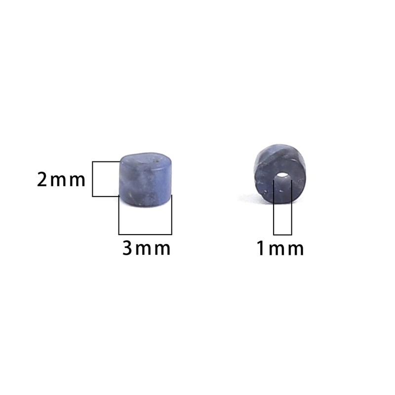 BEADIA - abalorio espaciadoras de sodalita azul natural, redondas, sueltas,